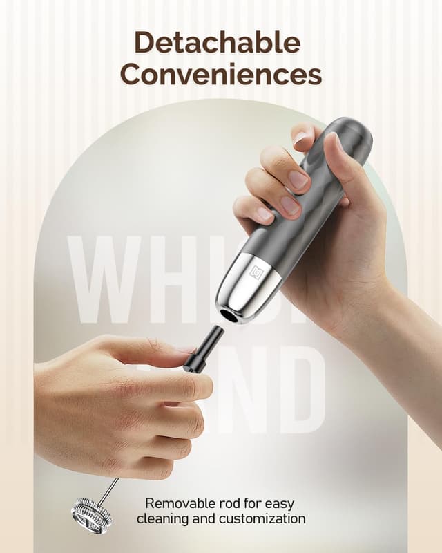 Detalle 2 de Maestri House LunaFro Mini rechargeable milk frother 🥛