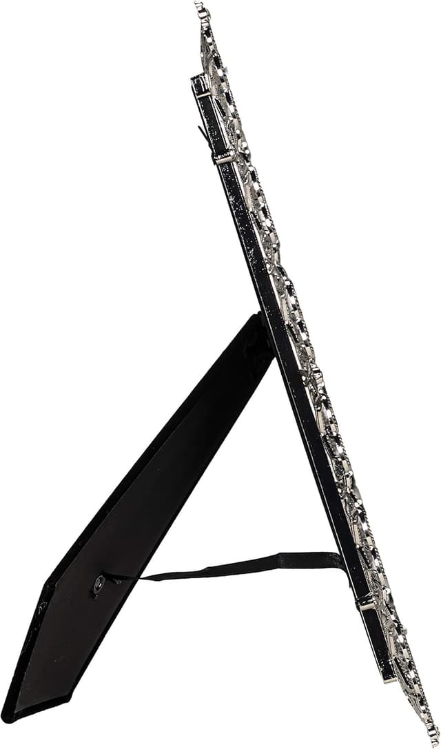 Detalle 2 de Cadre photo Malden International Designs Enchanted Hearts percées avec bijoux argenté (8 x 10)