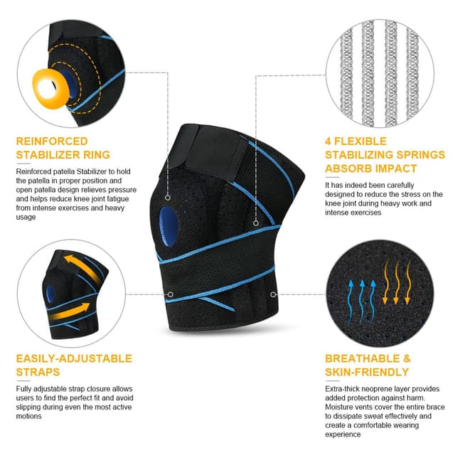 Detalle de ACWOO Genouillère de sport réglable pour rotule ⛑
