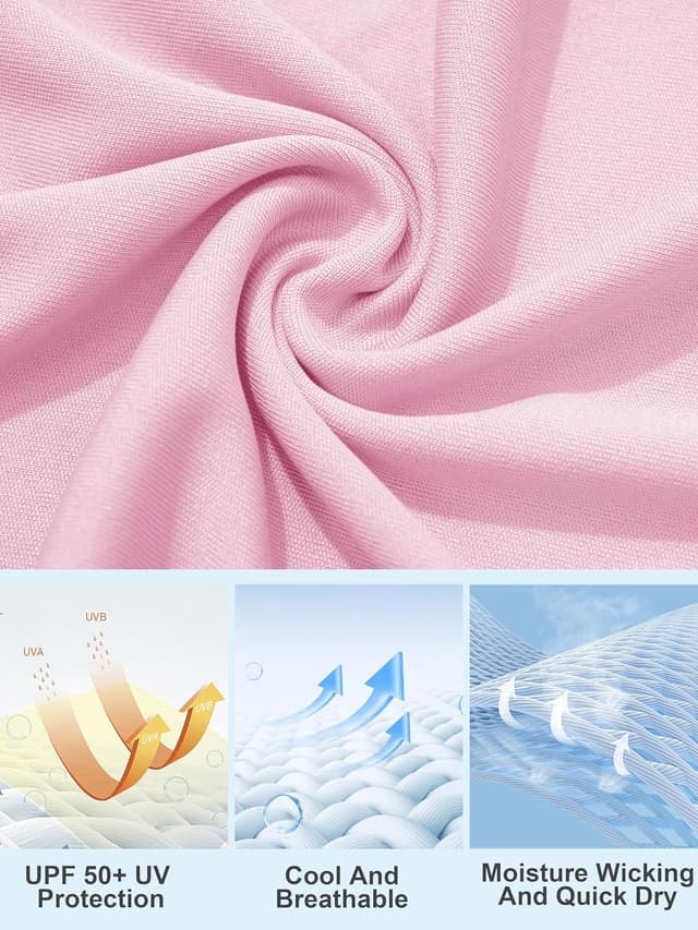 Detalle de MAGCOMSEN Women’s Long Sleeve UPF 50+ Sun Protection Shirt for Hiking, Fishing, Workouts