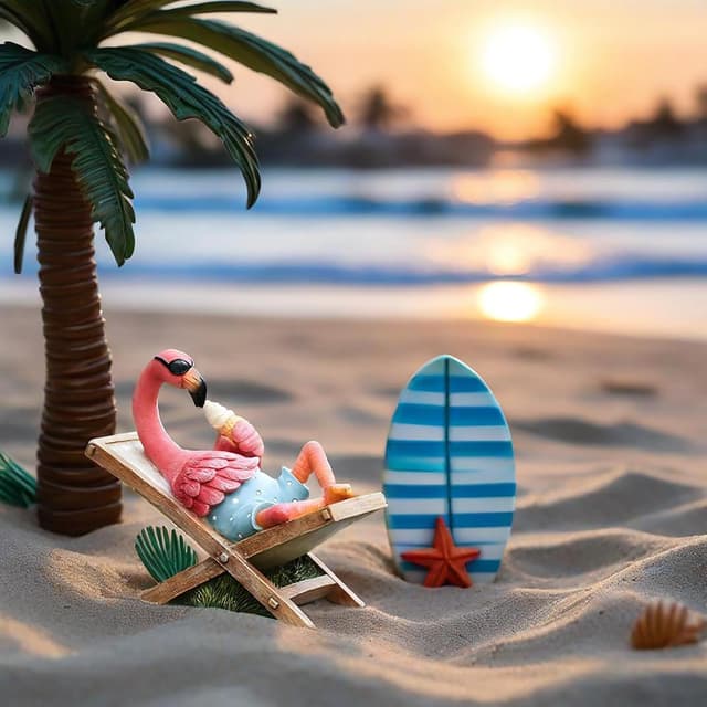 Detalle 2 de MUAMAX rosafarbener Flamingo-Gartenstatue aus Resin für Terrasse, Hof und Schreibtisch