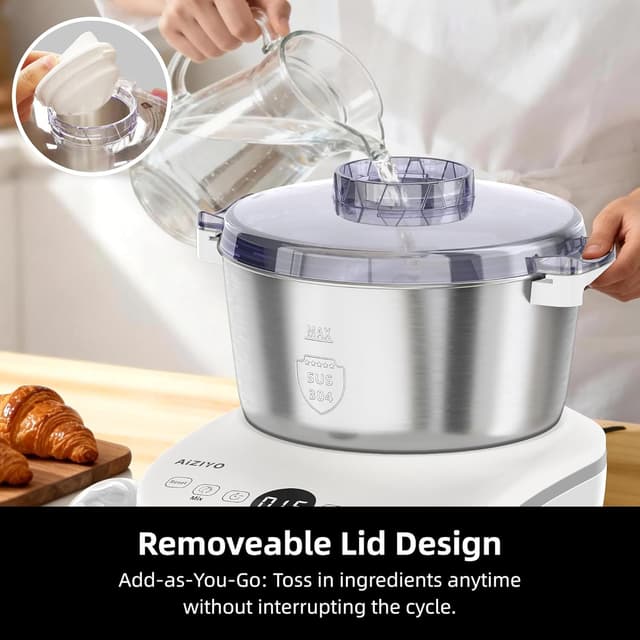 Detalle 2 de AIZIYO DoughChief Dough Maker (7.4QT) with Ferment Function for Pizza & Bread
