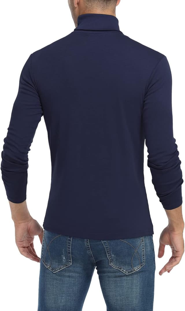 Detalle de KUYIGO Rollkragenpullover Slim Fit für Herren