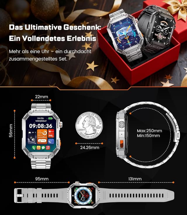 Thumbnail 5 de EF2 Ultra Smartwatch 1,96" Militar 📱