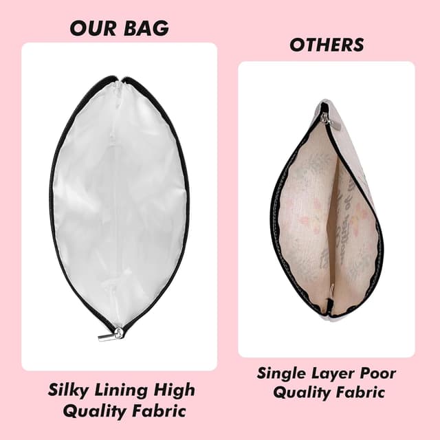 Detalle de DBPBToU PU-Leder Kosmetiktasche im 2er-Set (personalisiert mit Wunschbuchstaben)