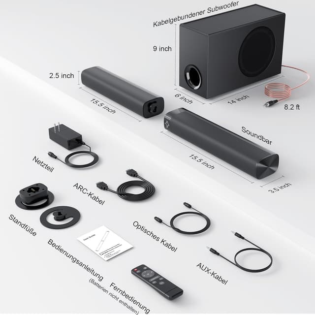 Thumbnail 6 de Soundbar mit Subwoofer für TV, 110 W Heimkino