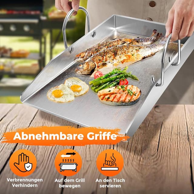 Thumbnail 6 de Grillplatte Plancha 4 mm Edelstahl 40 x 30 cm