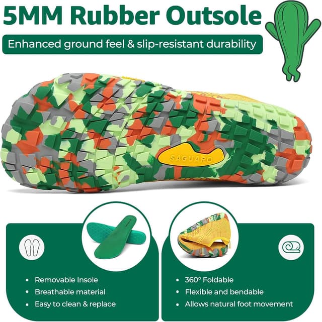 Detalle de SAGUARO Scarpe da trail running Barefoot unisex con punta ampia