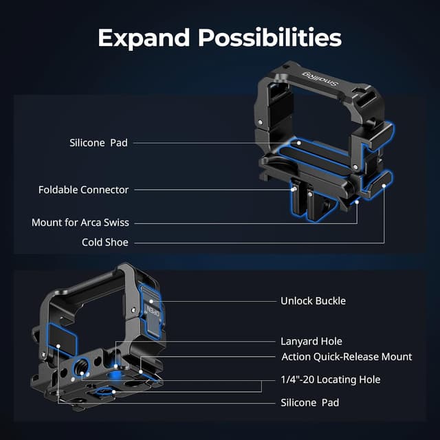 Thumbnail 5 de SMALLRIG 5607 cage d'extension pour Osmo Pocket 3