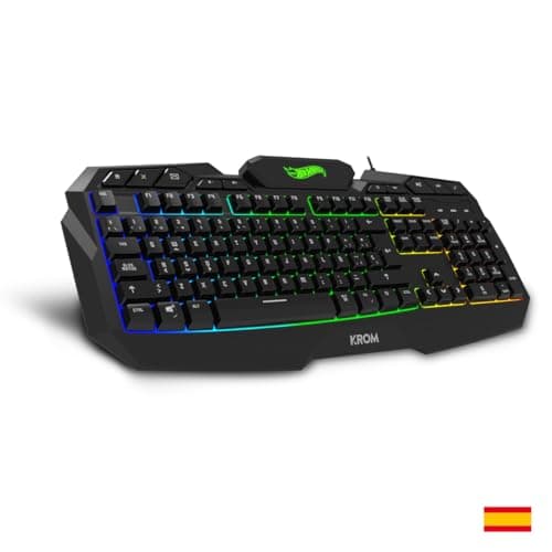 Detalle 2 de KROM Kit teclado, ratón y alfombrilla Hot Wheels KUSTOM (negro) con teclado RGB y ratón 7200 DPI