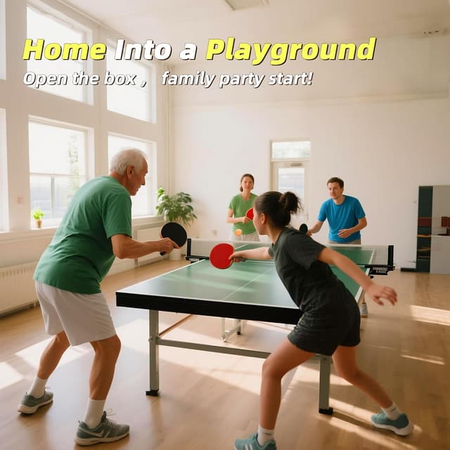 Detalle de Tischtennisschläger Set (4 Schläger) mit 3-Sterne-Bällen und Tasche – Hochleistungs-Tischtennis-Set