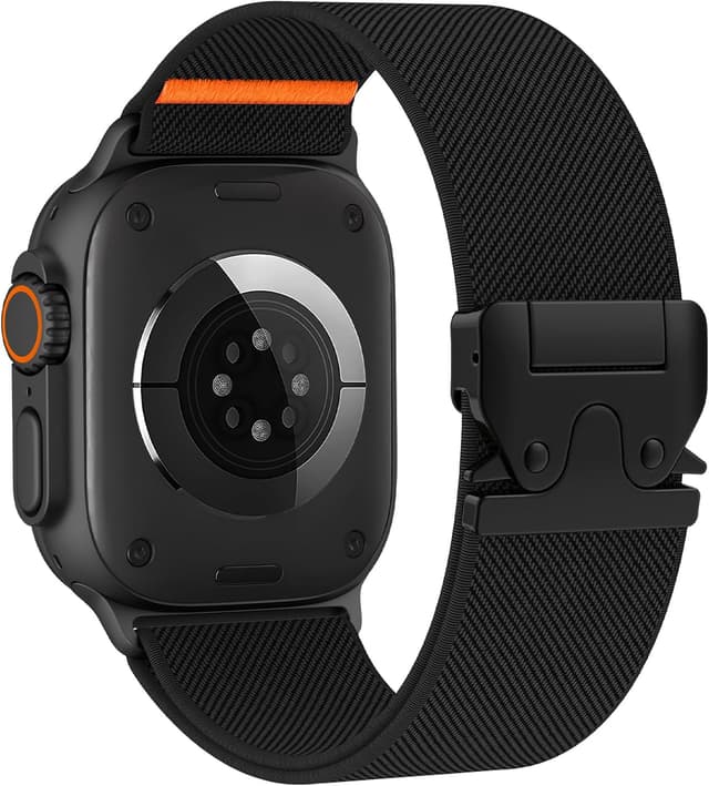 Detalle de Bracelet Yoohoo en nylon élastique pour Apple Watch (44/45/46/42/49 mm, Ultra et SE)