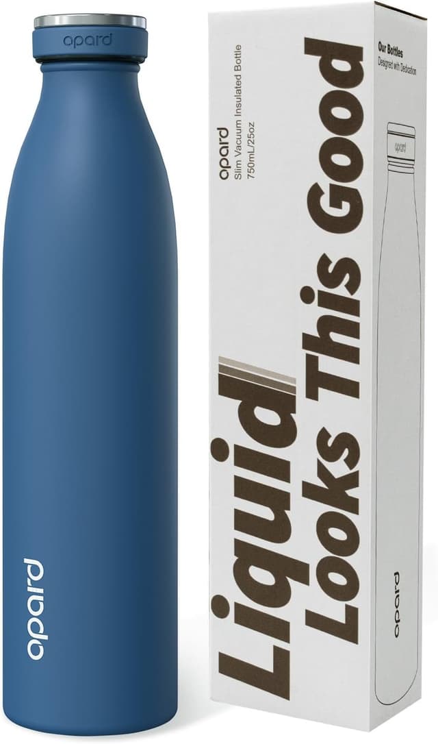 Detalle de Opard Insulated Water Bottle (Stainless Steel) 750ml, Deep Ocean Blue – 42hrs cold / 18hrs hot, leakproof