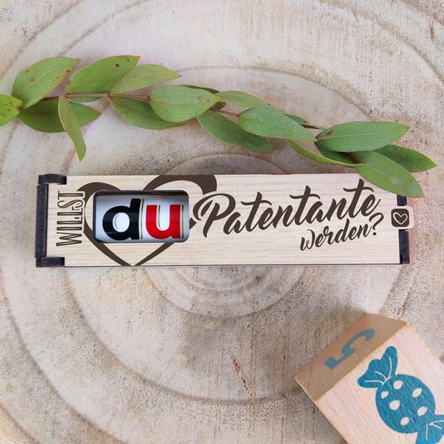 Detalle 1 de Patentante Fragen Duplo Holzbox