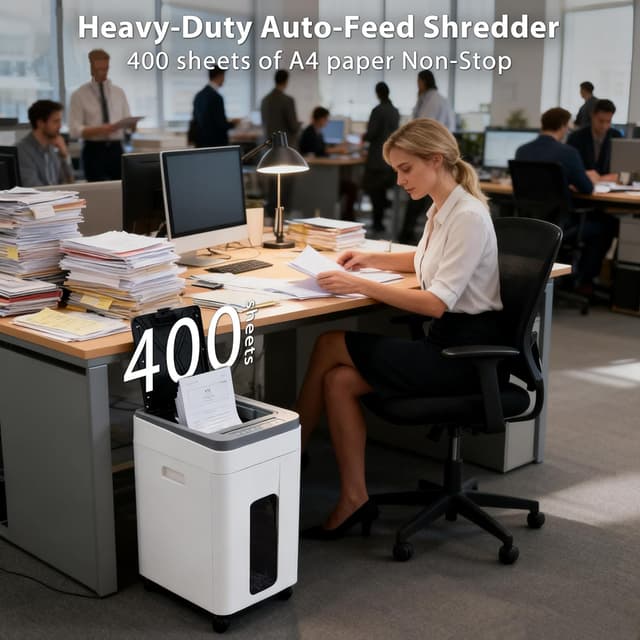 Detalle de Paper Shredder 400-Sheet Auto Feed