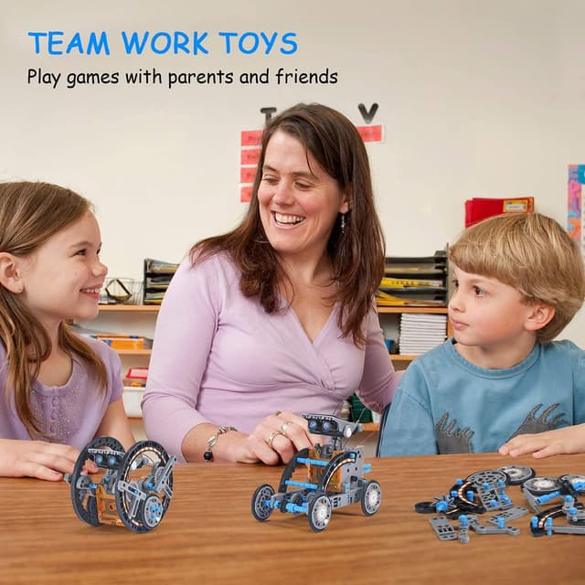 Detalle de OMWay OMWay STEM 12-in-1 Solar Robot Toys: DIY solar-powered robotics kit for kids