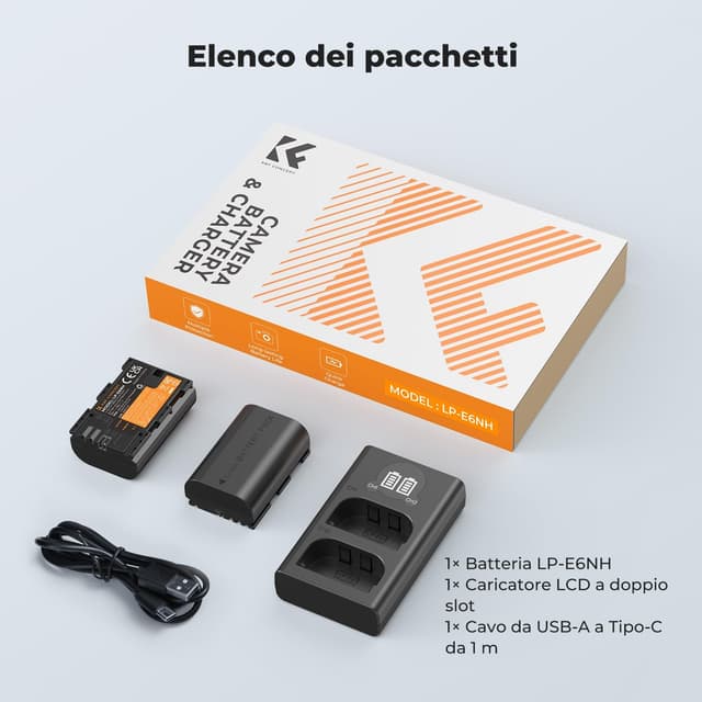 Thumbnail 6 de K&F CONCEPT LP-E6NH Batteria 2600mAh