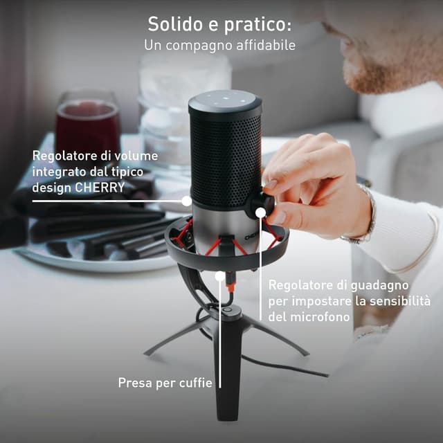 Detalle 1 de Microfono USB Cherry UM 6.0 Advanced per streaming