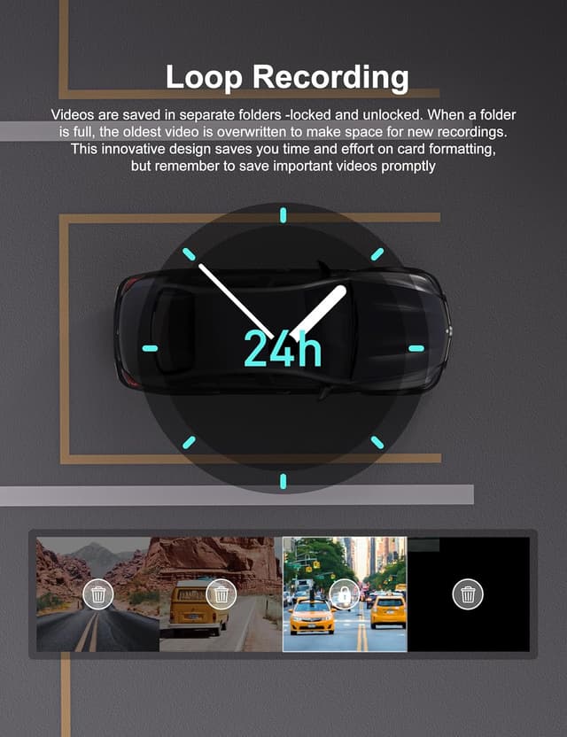 Detalle 1 de iZEEKER iD220 2.5K Dual Dash Cam