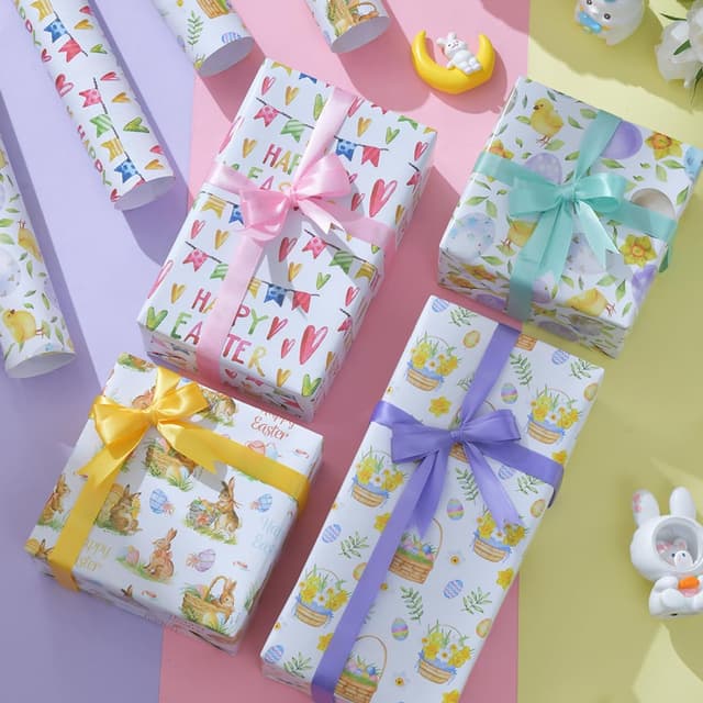 Thumbnail 3 de HBell Easter Wrapping Paper 8 Sheets
