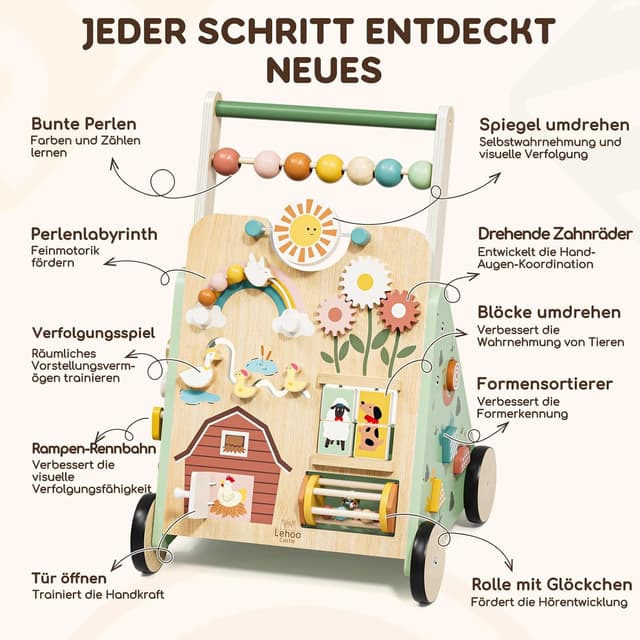 Detalle 2 de Lehoo Castle Lauflernwagen 12 Monate