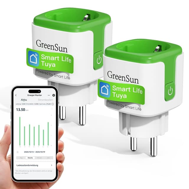 Detalle de GreenSun WLAN Steckdose mit Strommessung 16A