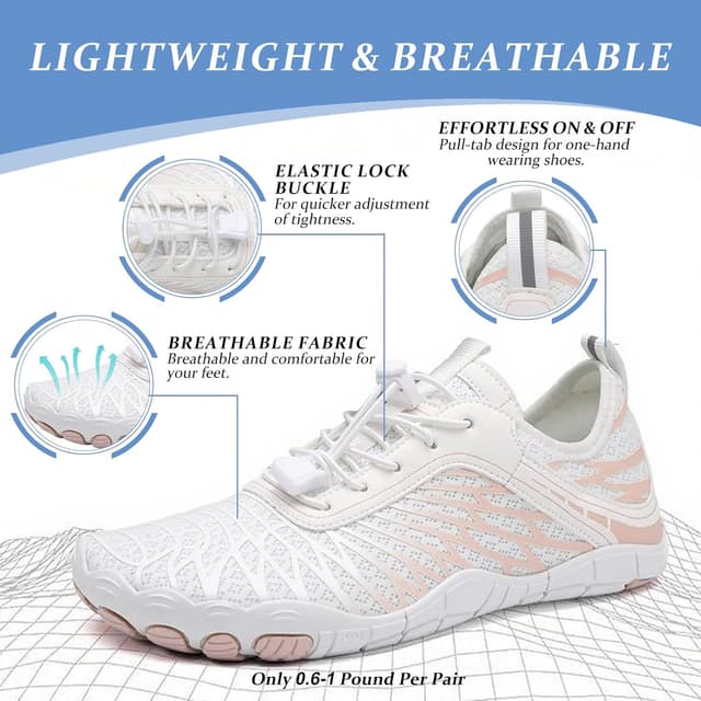 Detalle de Jmzb Barefoot Shoes for Women & Men — Wide Toe Box Trail & Water Walking Sneakers