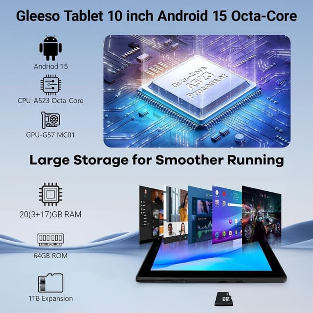 Thumbnail 2 de Gleeso C10 10 Inch Android Tablet