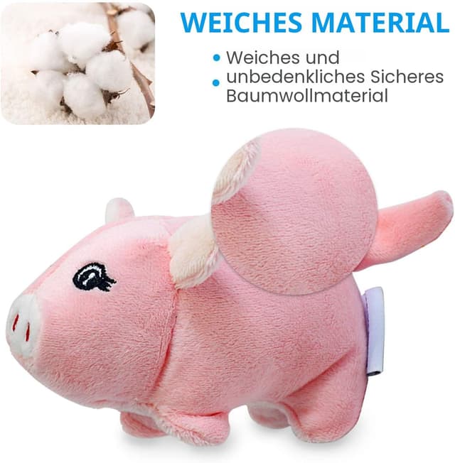 Detalle 2 de LEGEND SANDY Quietschendes Plüsch-Hundespielzeug-Set für Welpen (6-teilig) mit Quietscher