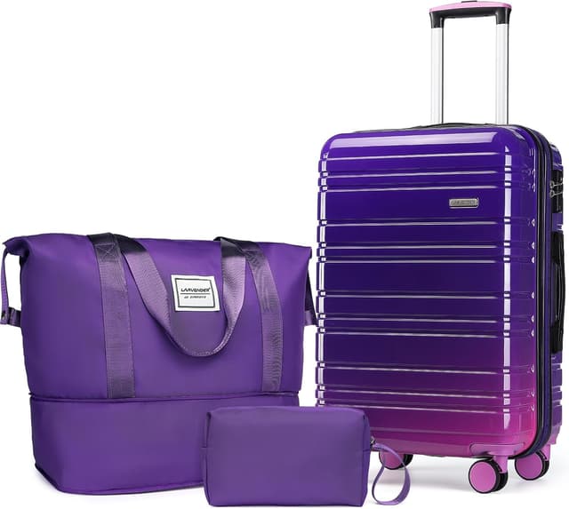 Imagen de LARVENDER Luggage Sets 3 Piece 20" Carry-On en OfertitasTOP