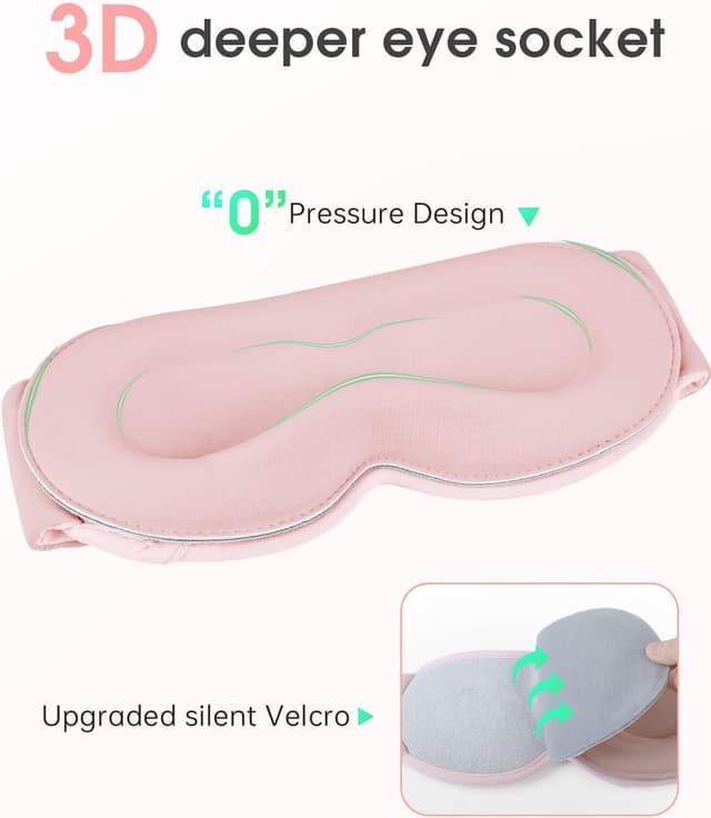 Detalle de MUSICOZY Sleep Mask Headphones (Bluetooth 5.4) with Bamboo Cotton Eye Mask