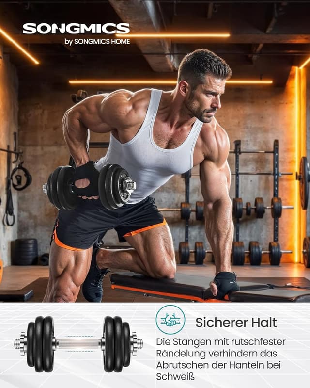 Detalle 2 de SONGMICS 2-in-1 Hantelset 30 kg
