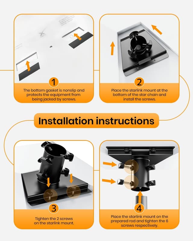 Thumbnail 4 de Starlink Gen 3 Pipe Adapter mast mount 28–54mm 📡