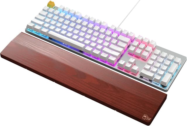 Detalle 2 de Glorious Gaming Wooden Keyboard Wrist Rest (Full Size) – Golden Oak, weißes Eschenholz