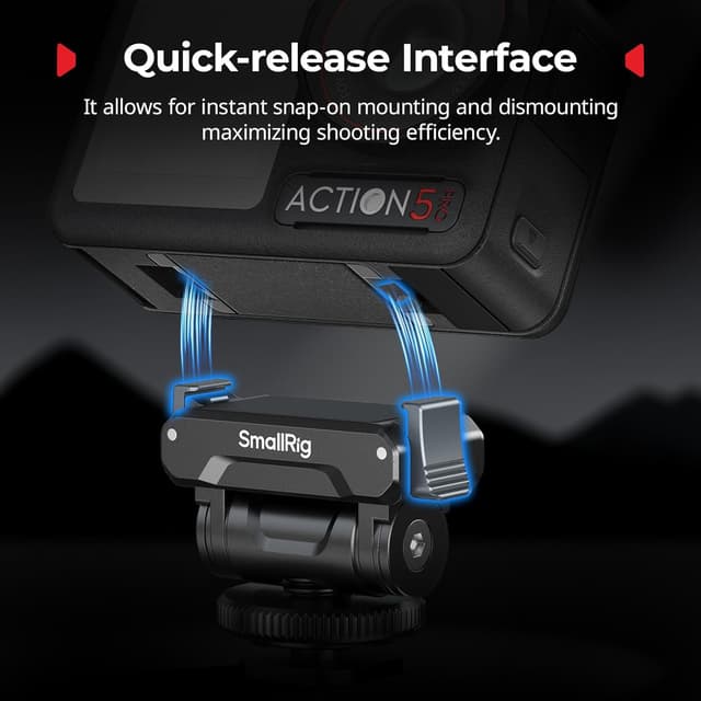 Detalle 2 de SMALLRIG Adaptateur de griffe pour DJI Osmo Action 5 Pro / 4 / 3 (5436) avec fixation à dégagement rapide