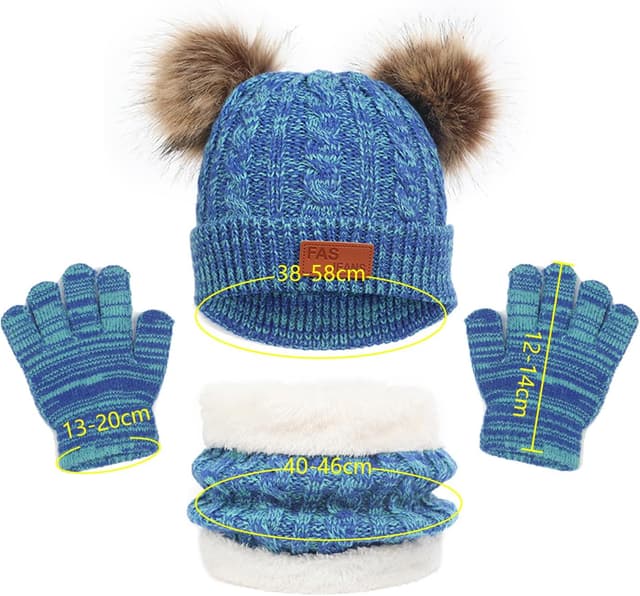 Thumbnail 2 de LINSOCLE Cappello a Maglia Bambini 3 in 1 2-6 anni