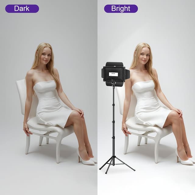 Thumbnail 6 de EMART LED Video Light 2 Packs (dimmable) with diffuser, 9 colour filters and tripod