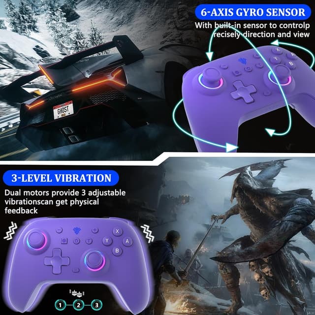 Detalle 2 de SZYUYU Switch Controller with 7-Color LED