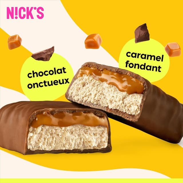 Thumbnail 4 de NICKS Barre protéinée caramel chocolat 15 g protéines 🍫