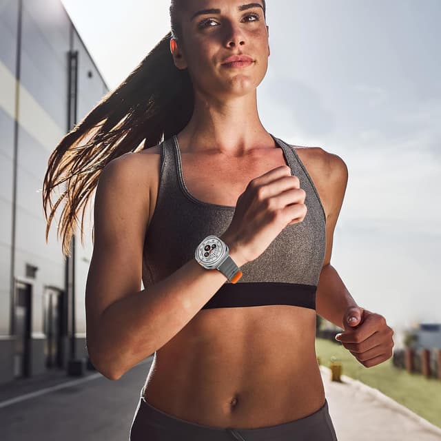 Thumbnail 6 de Tasikar No Gap Bands sport silicone strap for Samsung Galaxy Watch Ultra 47mm (2024/2025) – Grey Orange