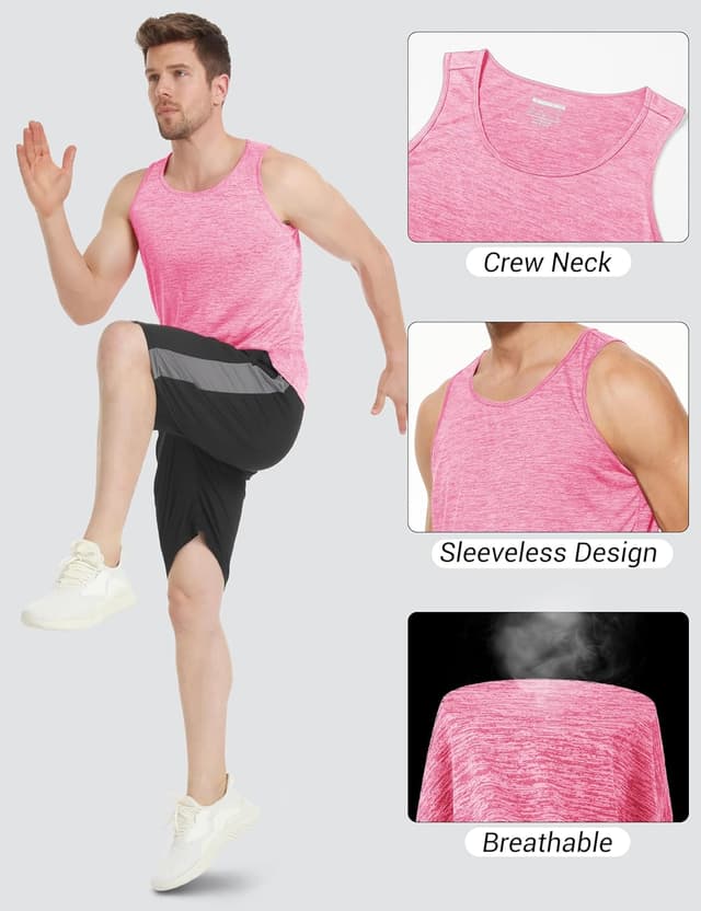 Detalle de MAGCOMSEN Herren Tank Tops Leichtes Quick-Dry Achselshirt (Ärmellos) für Sport & Outdoor