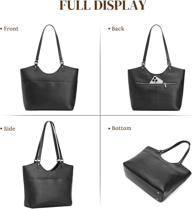 Detalle 2 de S-ZONE leather tote bag 12.4 in