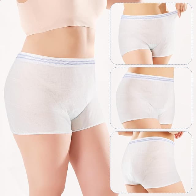 Detalle de Artibetter Net Pants for Incontinence Pads (6-pack) – Large reusable mesh brief covers for daily use, travel, blue