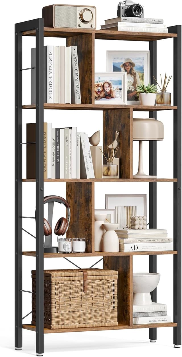 Detalle de VASAGLE Libreria a 5 ripiani 20 kg