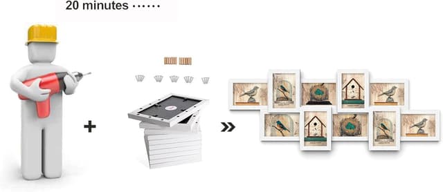 Thumbnail 2 de SONGMICS Marco de Fotos Collage Blanco para 10 fotos 🖼