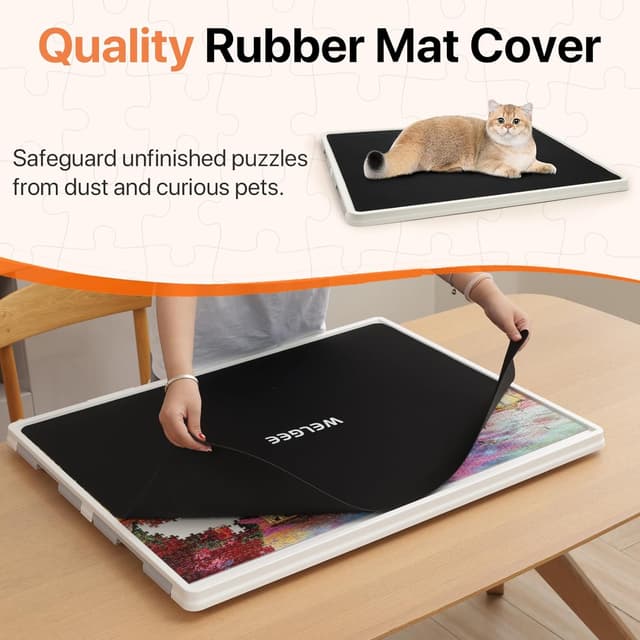 Thumbnail 5 de WELGEE 1500-Piece Tilting Rotating Puzzle Board 35x27