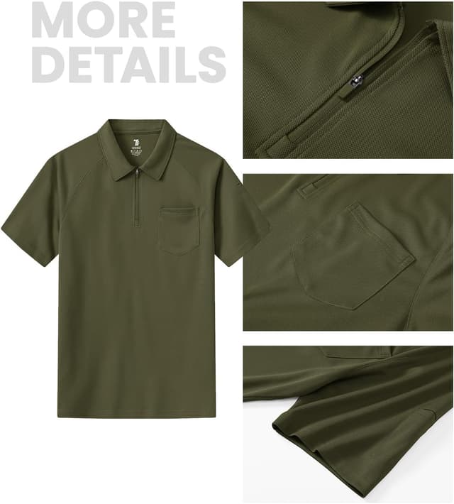Thumbnail 3 de Mens Golf Polo Shirts Short Sleeve