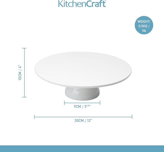 Thumbnail 3 de KitchenCraft Soporte para Tartas y Cupcakes, Porcelana Blanco🍰