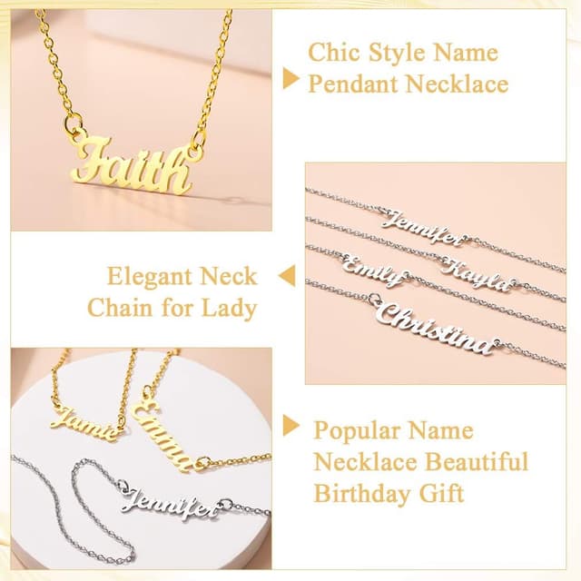 Detalle 2 de Custom4U Collier prénom Christina 45+5 cm