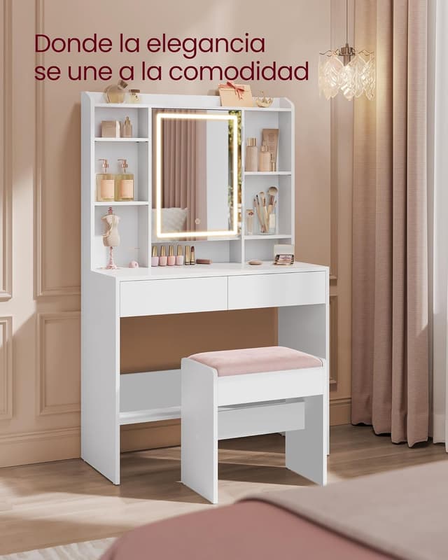 Thumbnail 5 de VASAGLE Kailyn Taburete de Tocador 28,6 x 45 x 45 cm